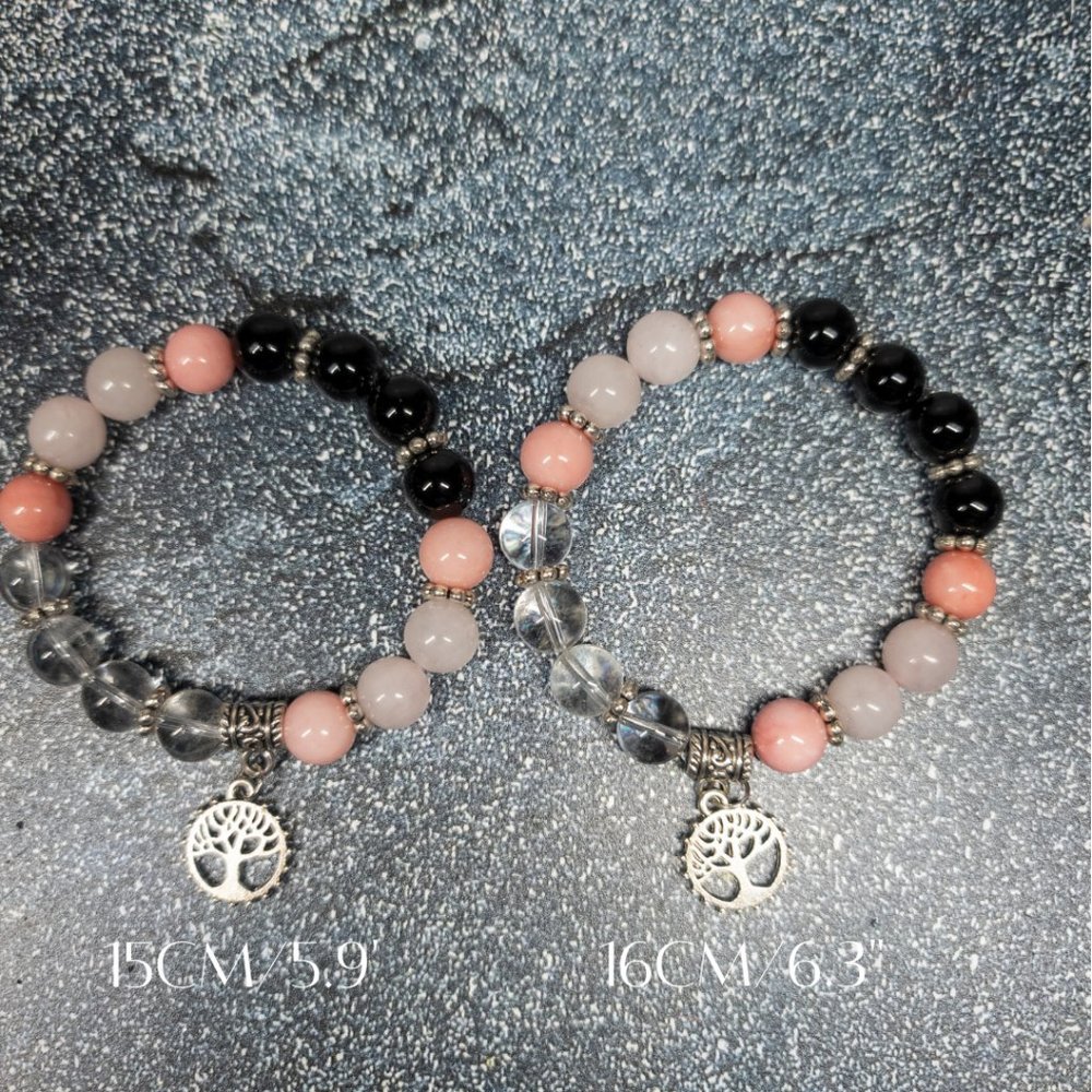 Pink Quartzite Tree Charm Bracelet by Ulara Moon - Picture 3 of 7